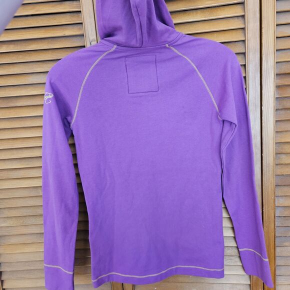 Millet Hoodie Womens XS Warm Baselayer Gorpcore Mountain Purple‎ V-Neck Pullover - Picture 8 of 10